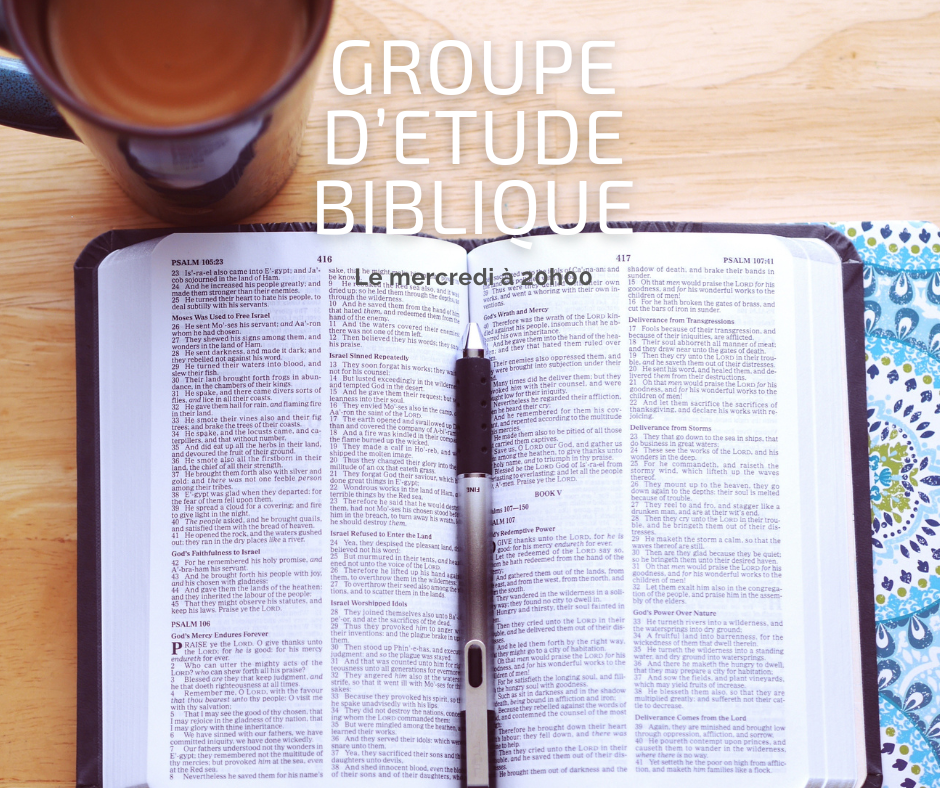 You are currently viewing Les études bibliques du mercredi soir